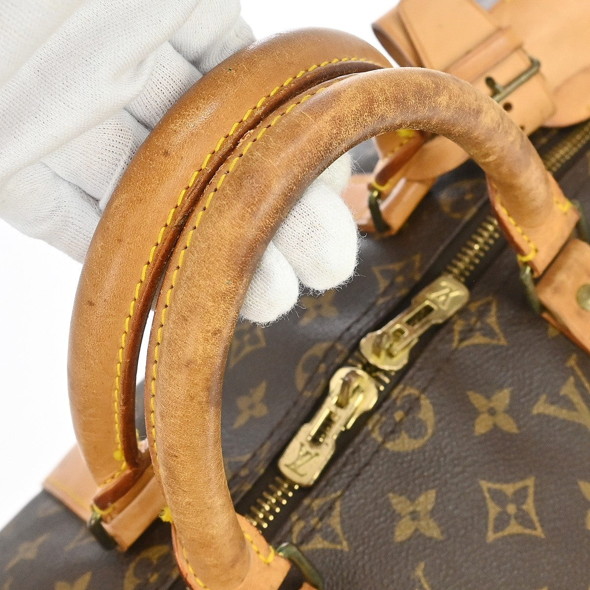 Louis Vuitton Keepall Bandouliere Bag Monogram Canvas Brown Canvas Travel Bag Bag (Pre-Owned)