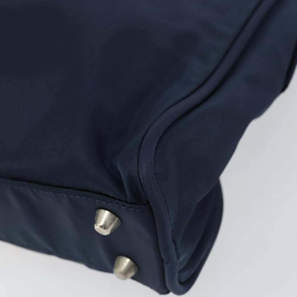 Prada Zip Around Tote Tessuto Navy Nylon Handbag (Pre-Owned)