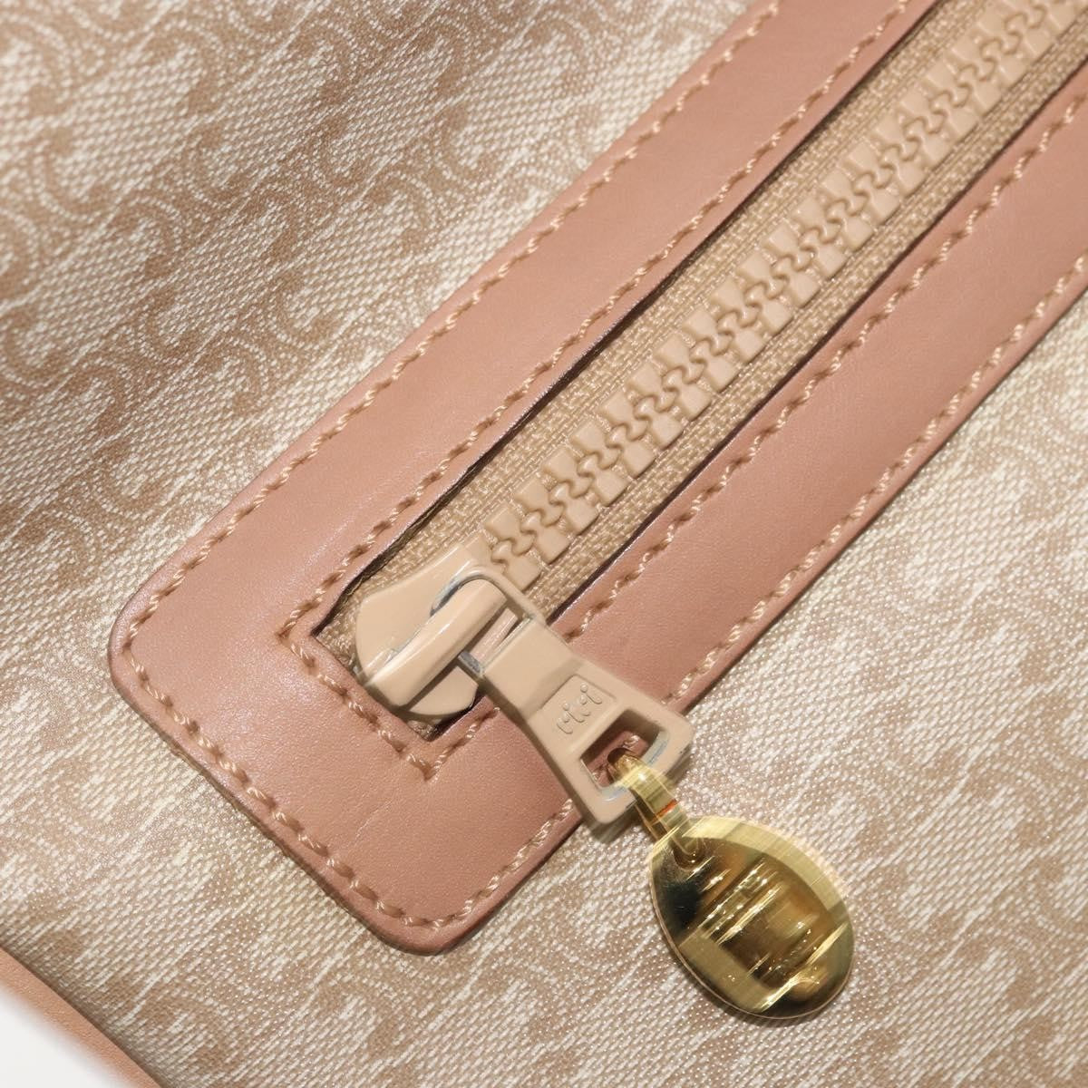 Celine C Macadam Pouch Canvas Beige Pvc Clutche & Pouche Bag (Pre-Owned)