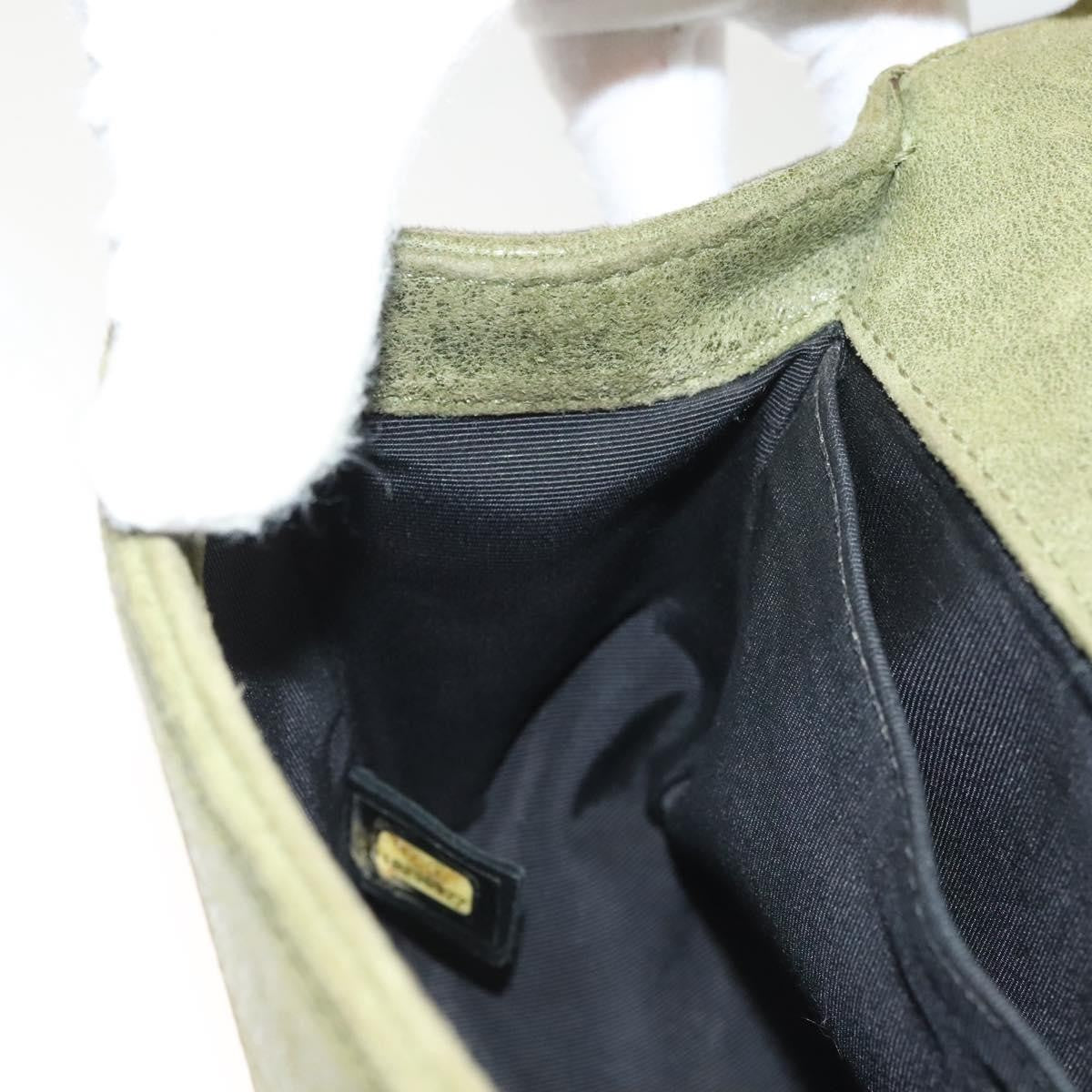 Chanel Celtic Boy Flap Bag Suede Green Suede Shoulder Bag Bag (Pre-Owned)