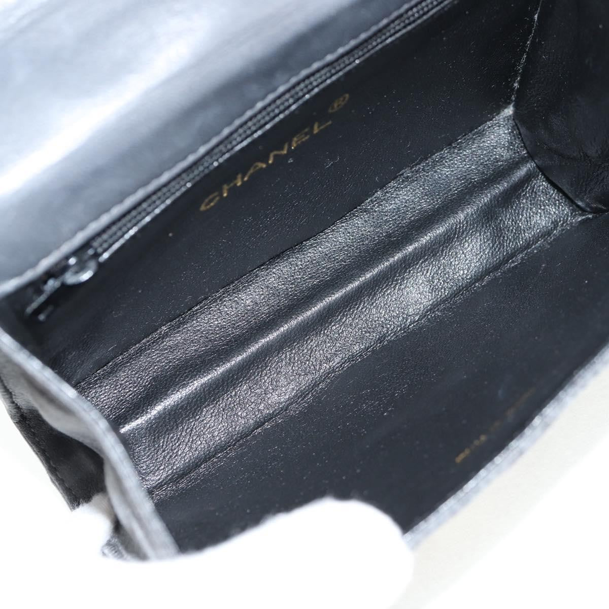 Chanel Vintage Camellia Flap Bag Satin Gray Satin Clutche & Pouche Bag (Pre-Owned)