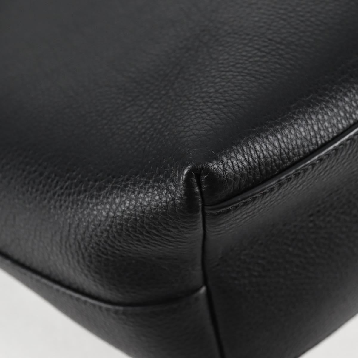 Versace Medusa Tote Leather Black Leather Tote Bag Bag (Pre-Owned)