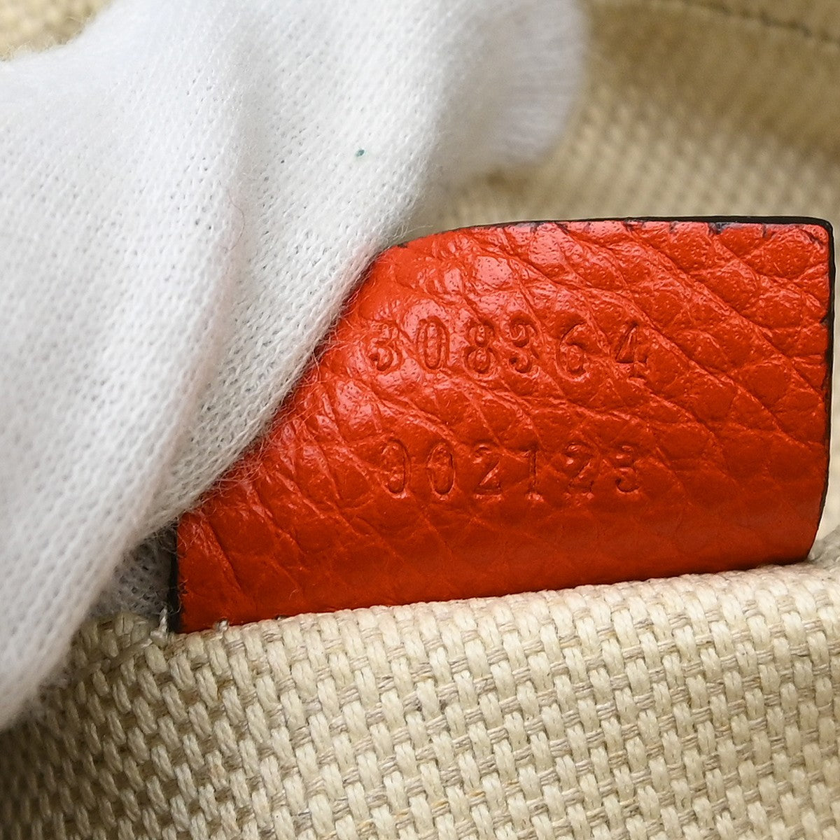 Gucci Soho Chain Crossbody Bag Leather Orange Leather Shoulder Bag Bag (Pre-Owned)