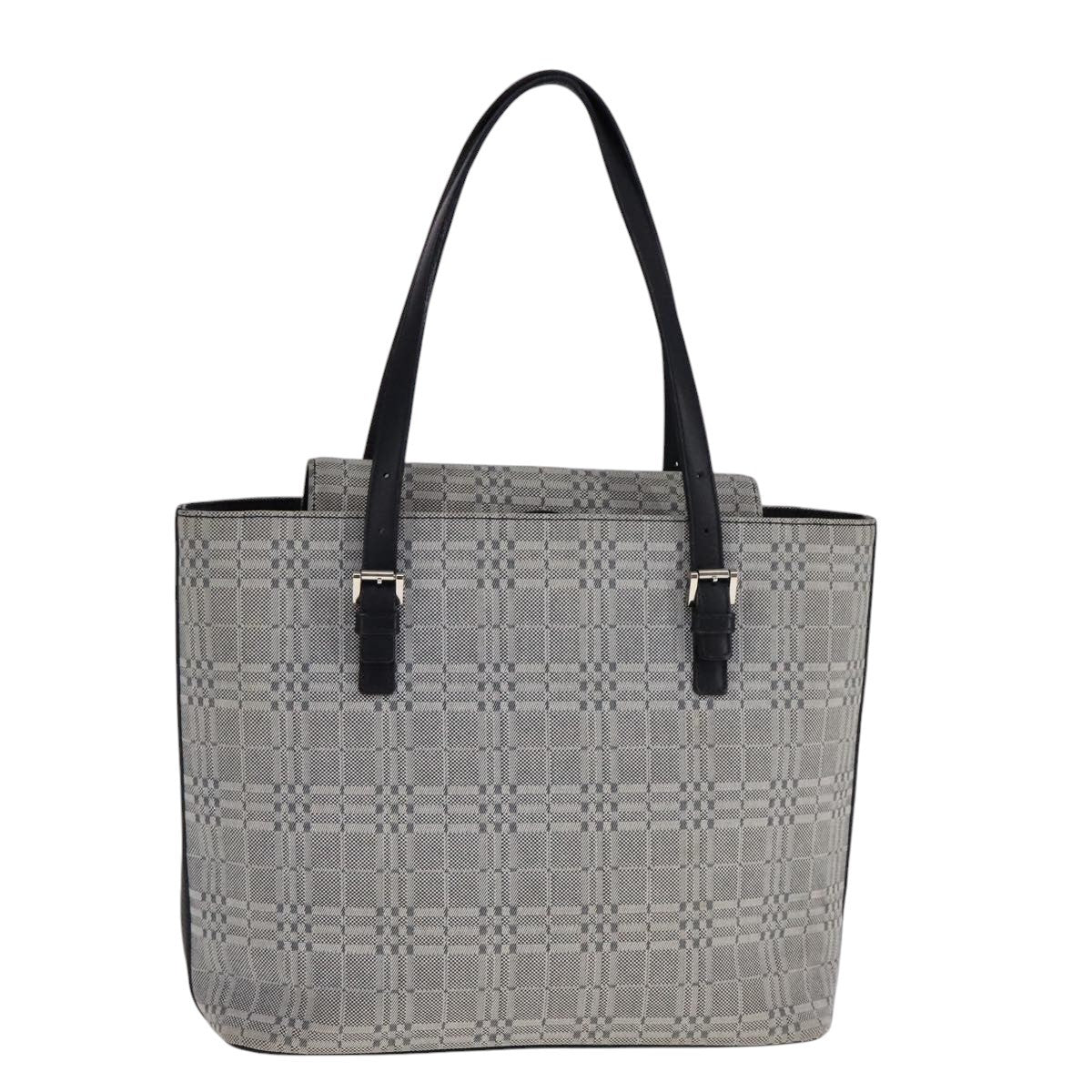 Burberry Vintage Tote Bag Canvas Gray Canvas Tote Bag Bag (Pre-Owned)