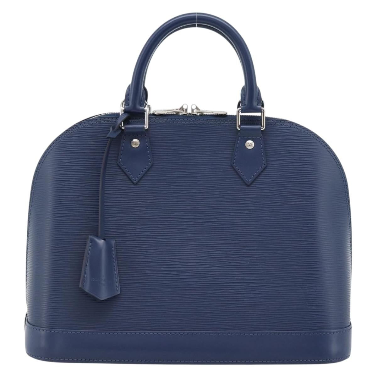 Louis Vuitton Alma Handbag Epi Leather Blue Leather Handbag (Pre-Owned)