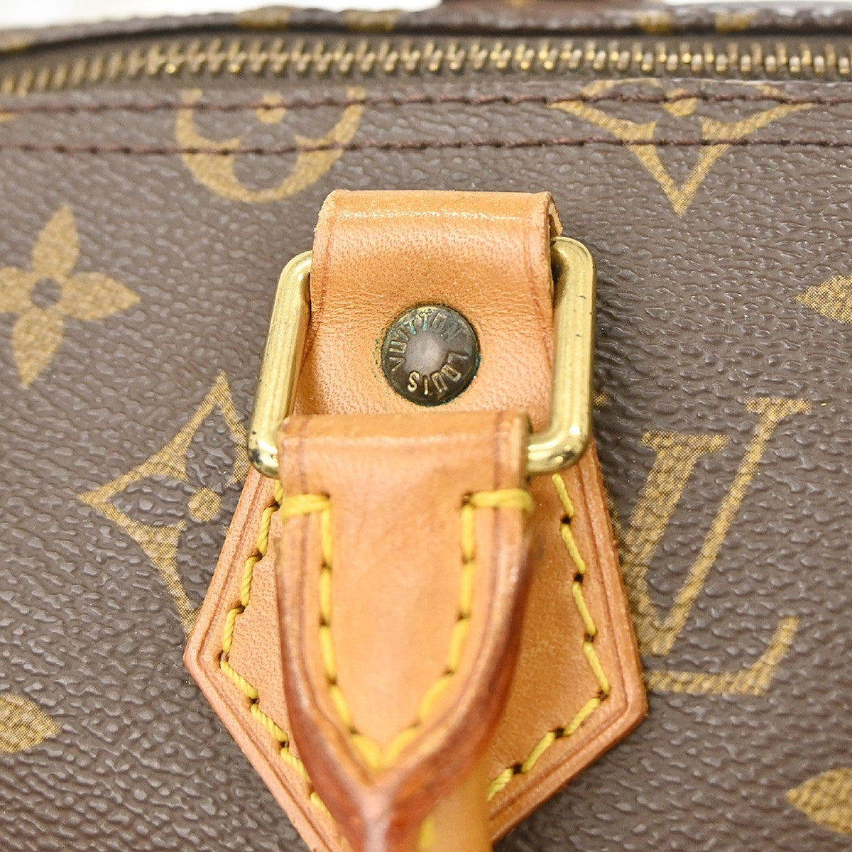 Louis Vuitton Speedy Handbag Monogram Canvas Brown Canvas Handbag (Pre-Owned)