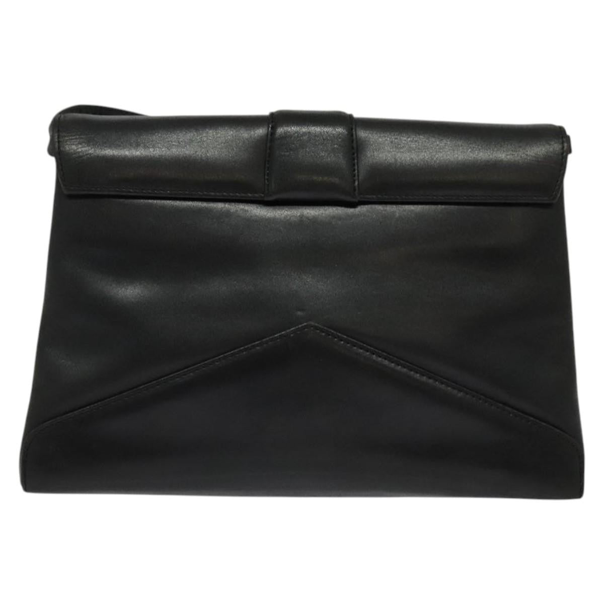 Givenchy Shoulder Bag Leather Black Leather Shoulder Bag Bag (Pre-Owned)