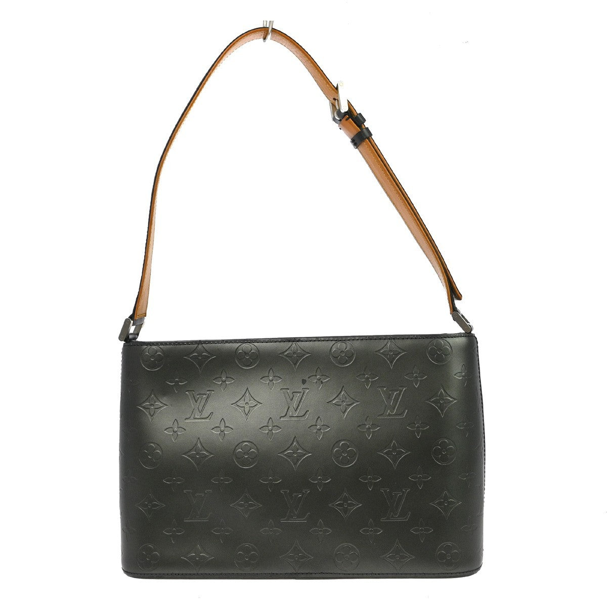 Louis Vuitton Mat Allston Handbag Monogram Vernis Black Leather Shoulder Bag Bag (Pre-Owned)