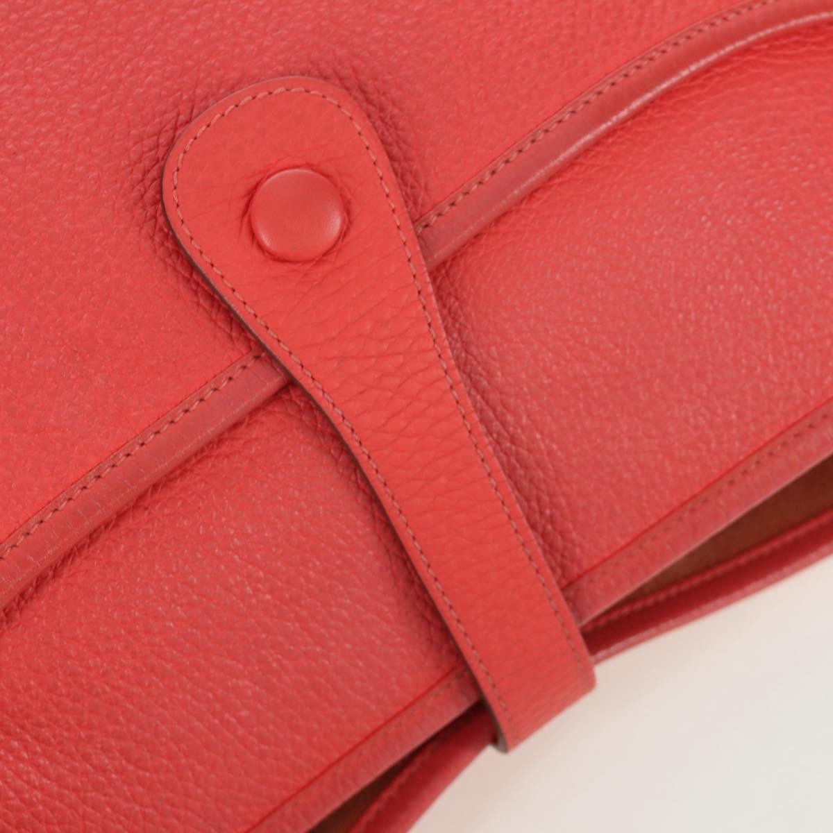 Hermes Evelyne Bag Gen Iii Clemence Pink Leather Shoulder Bag Bag (Pre-Owned)