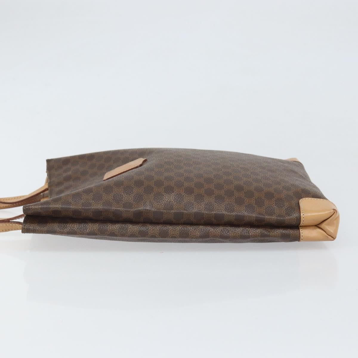 Celine Vintage Macadam Tote Bag Canvas And Leather Brown Canvas Tote Bag Bag (Pre-Owned)
