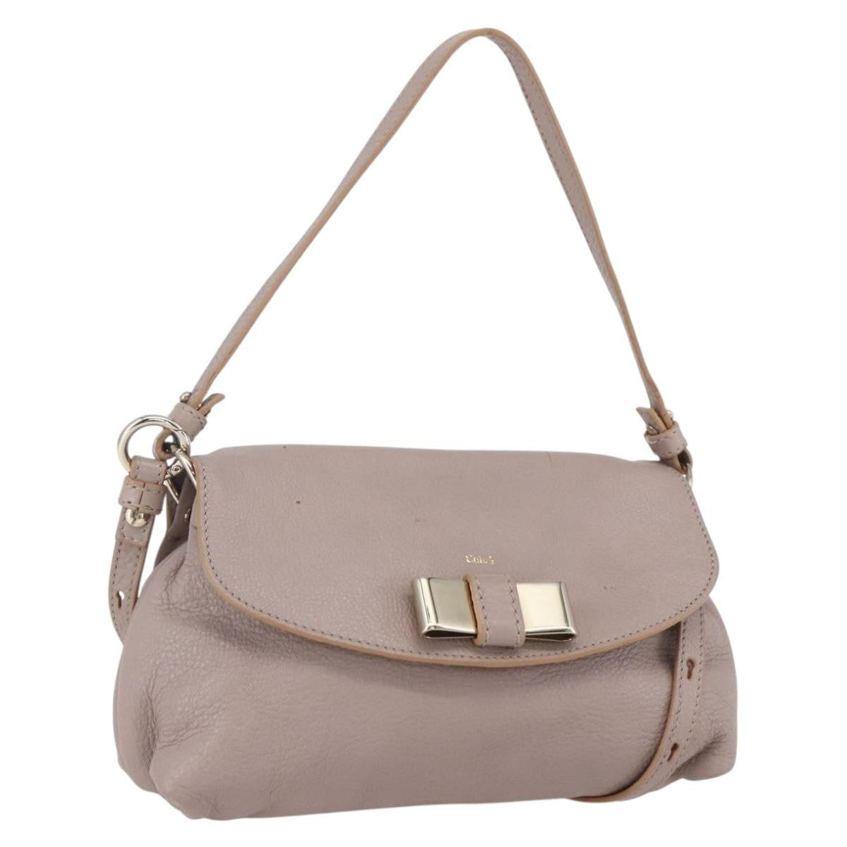 Chloe Lily Shoulder Bag Leather Pink Leather Shoulder Bag Bag (Pre-Owned)