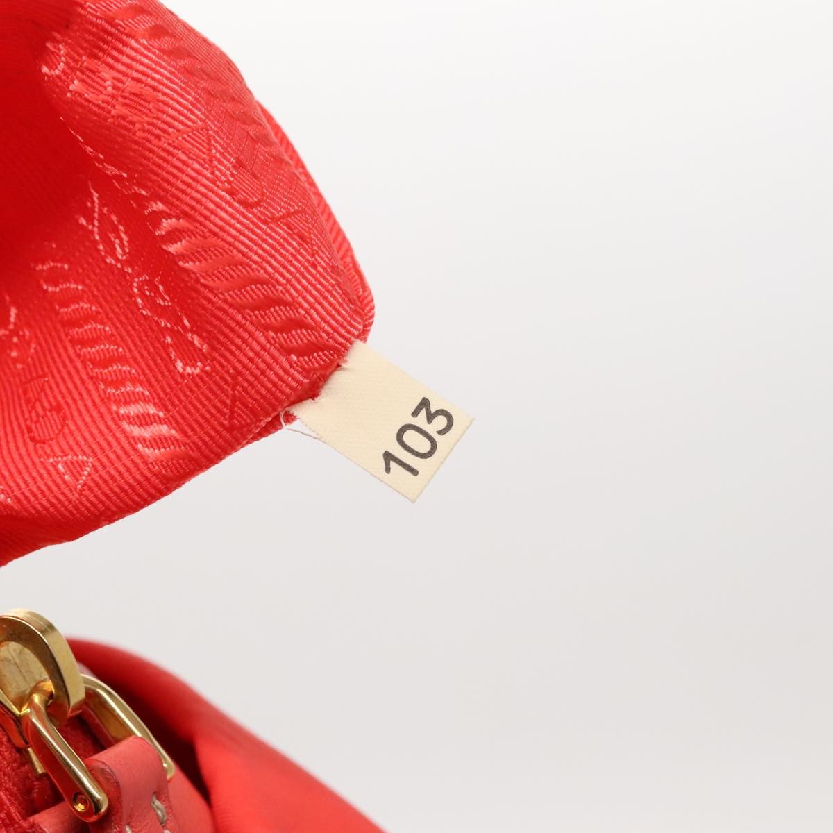 Prada Bow Tote Tessuto Orange Nylon Handbag (Pre-Owned)