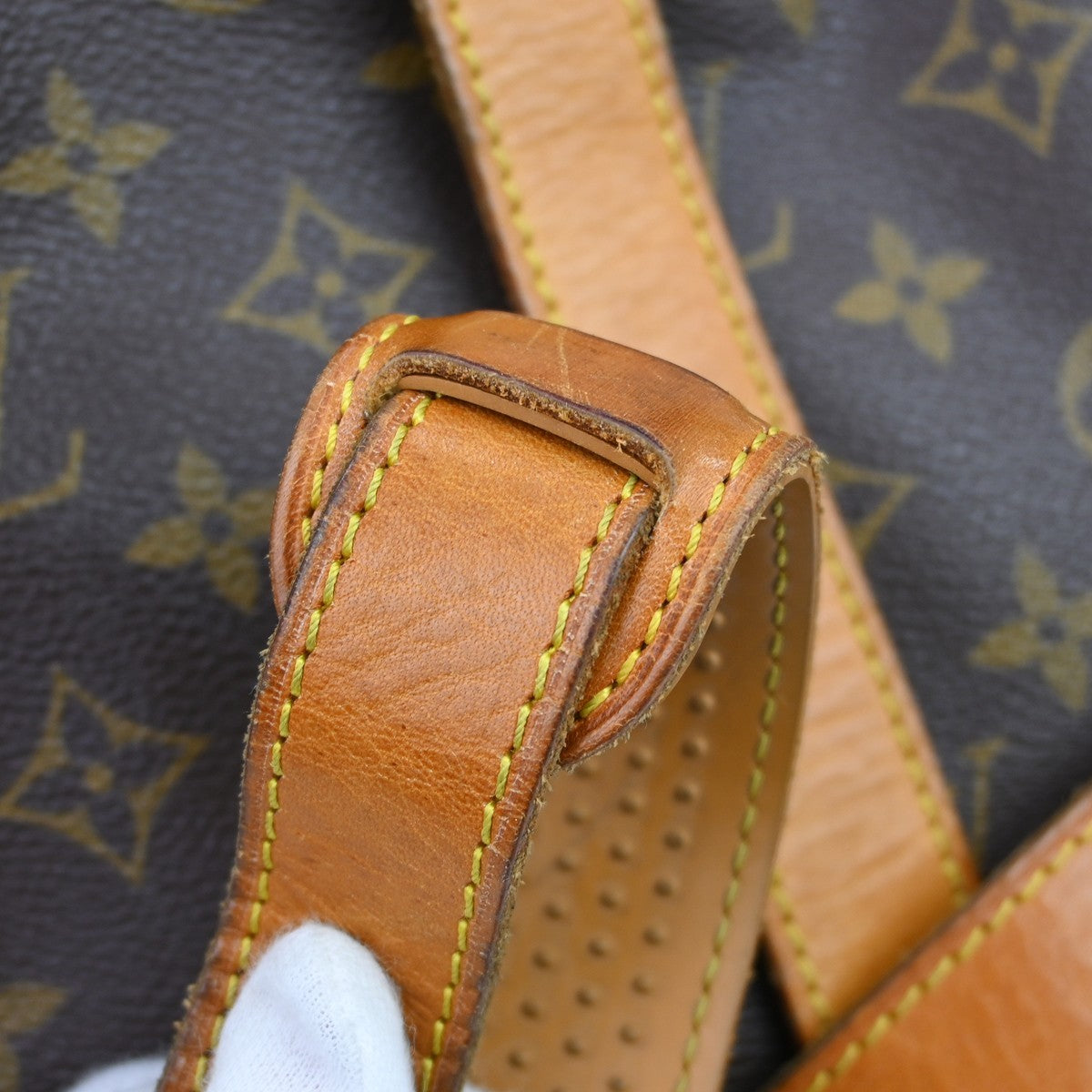 Louis Vuitton Saumur Handbag Monogram Canvas Brown Canvas Shoulder Bag Bag (Pre-Owned)