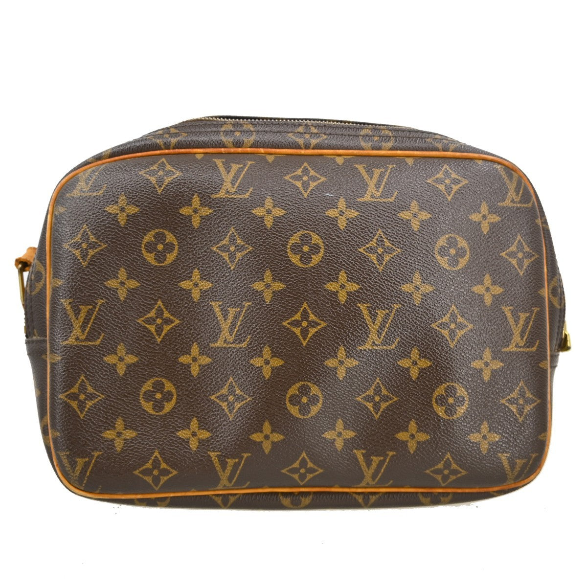Louis Vuitton Reporter Bag Monogram Canvas Brown Canvas Shoulder Bag Bag (Pre-Owned)