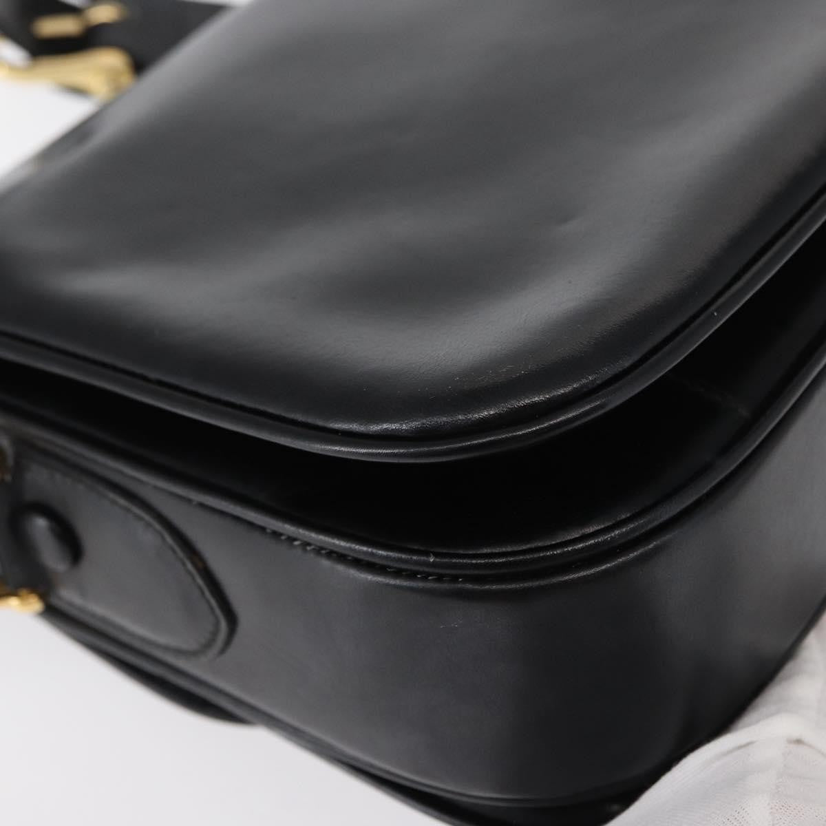 Celine Horse Carriage Shoulder Bag Leather Black Leather Shoulder Bag Bag (Pre-Owned)