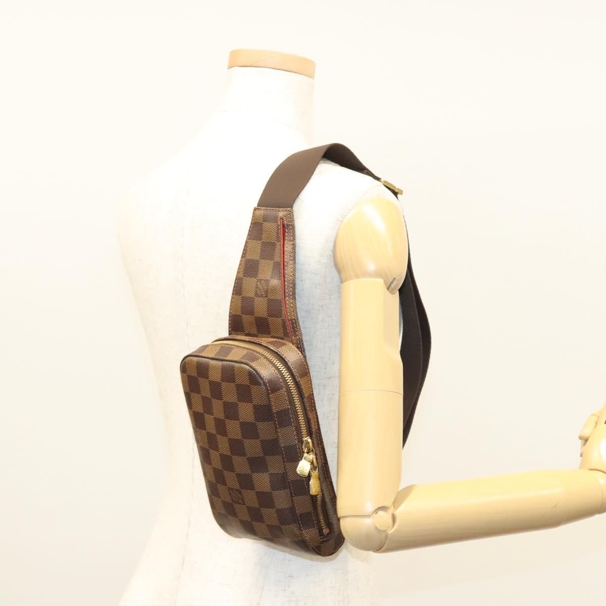 Louis Vuitton Geronimos Waist Bag Damier Brown Canvas Shoulder Bag Bag (Pre-Owned)