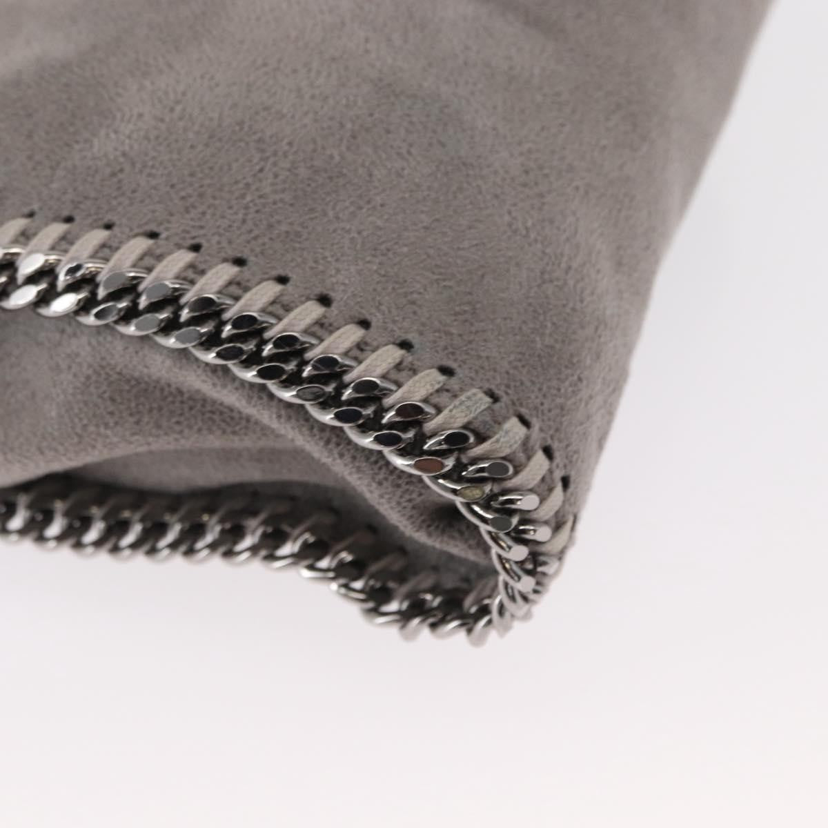 Stella Mccartney Falabella Fold Over Crossbody Bag Shaggy Deer Gray Polyester Shoulder Bag Bag (Pre-Owned)