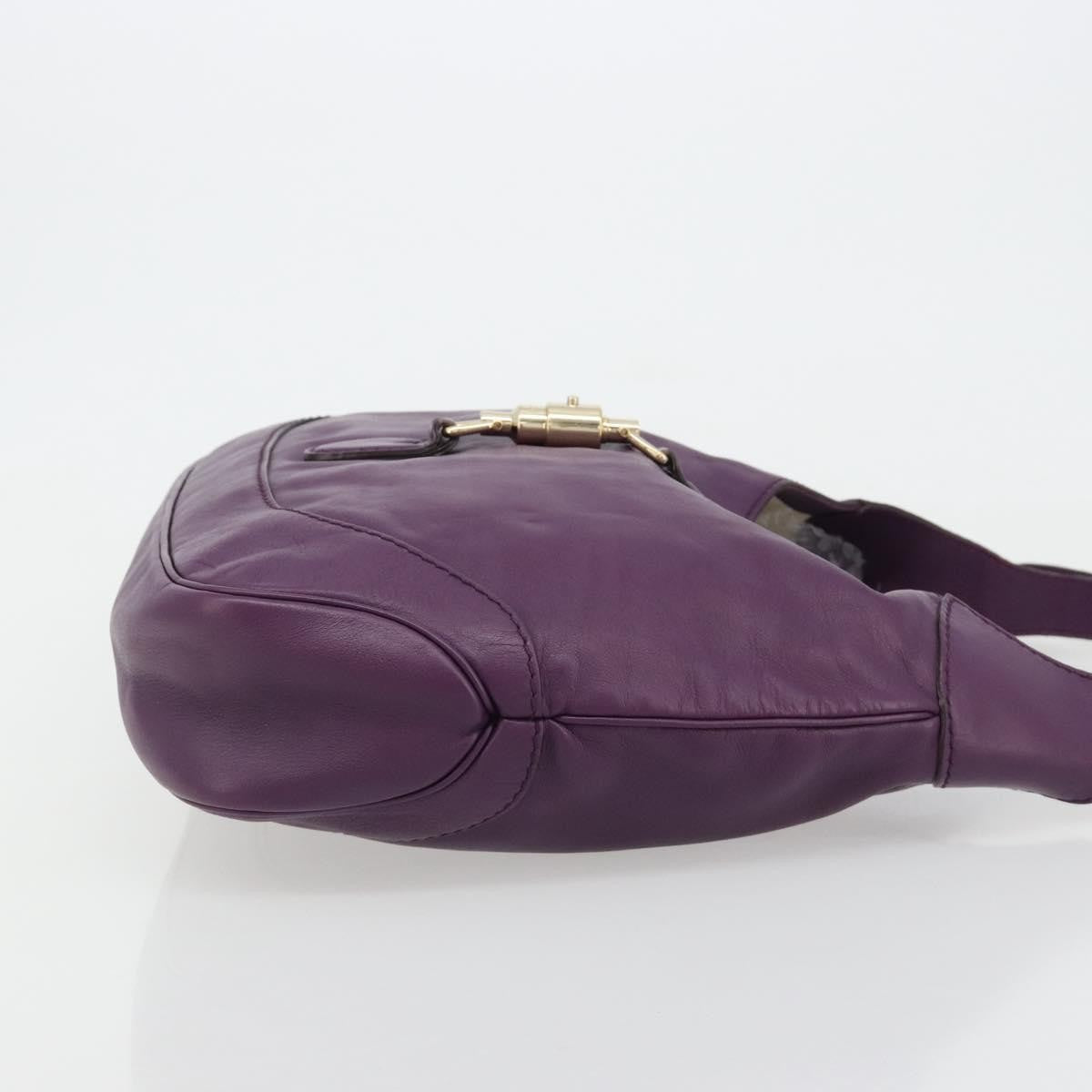 Gucci Jackie Original Shoulder Bag Leather Purple Leather Handbag (Pre-Owned)