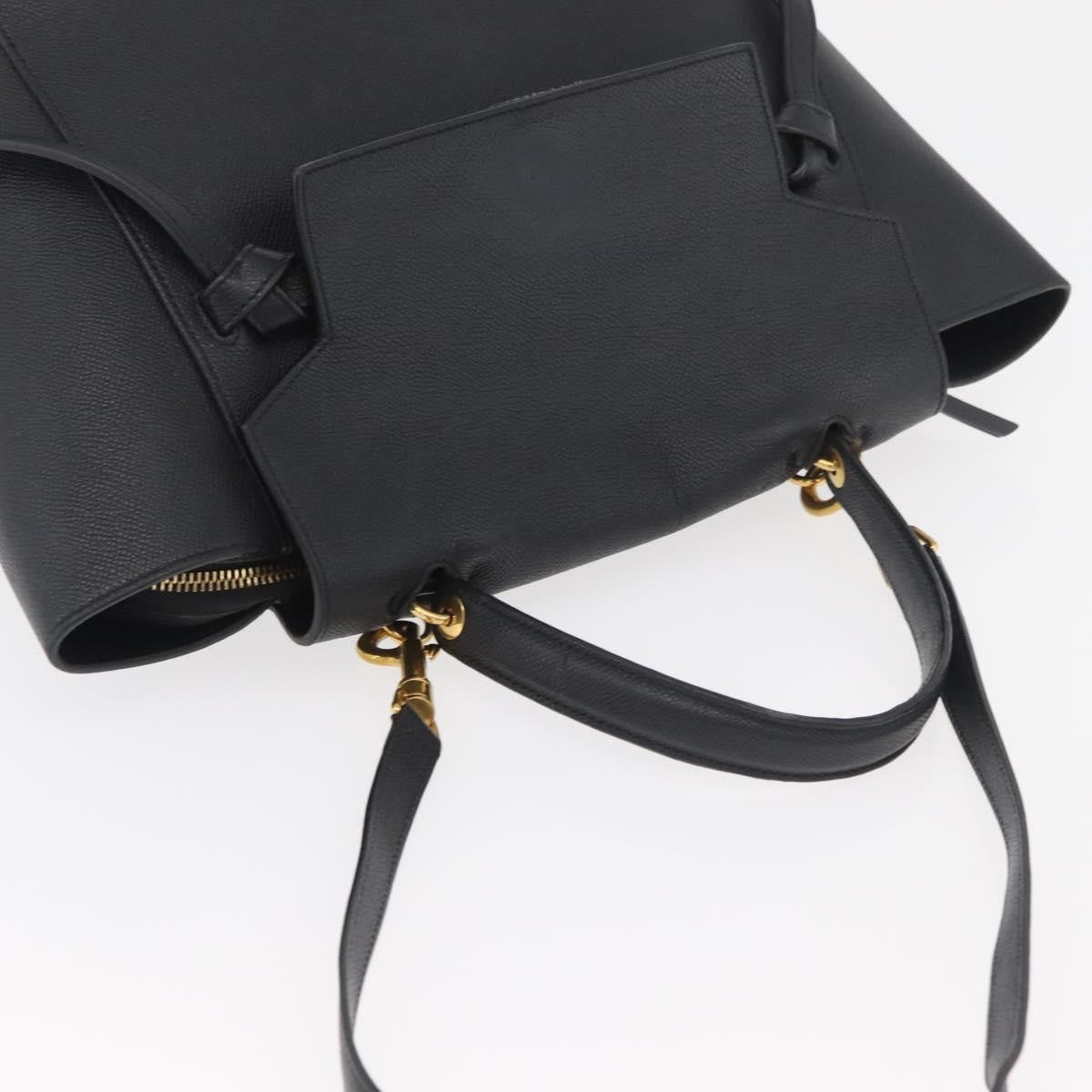 Celine Belt Bag Textured Leather Black Leather Handbag (Pre-Owned)