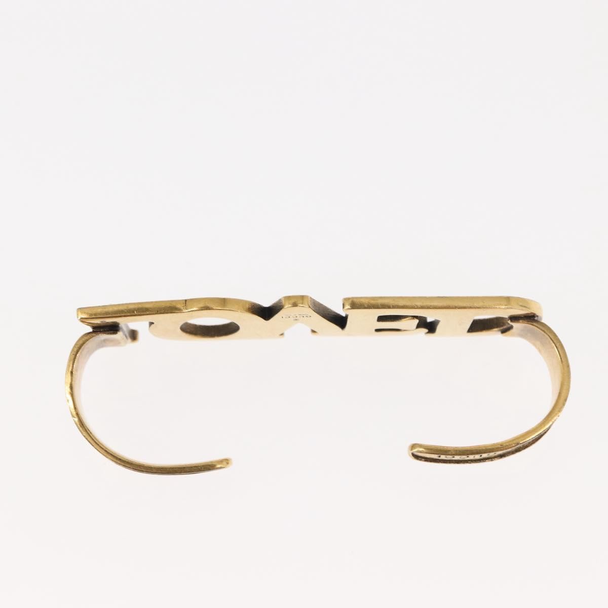 Gucci Loved Palm Cuff Ring Crystal Embellished Metal Gold Metal Cufflinks Jewelry (Pre-Owned)
