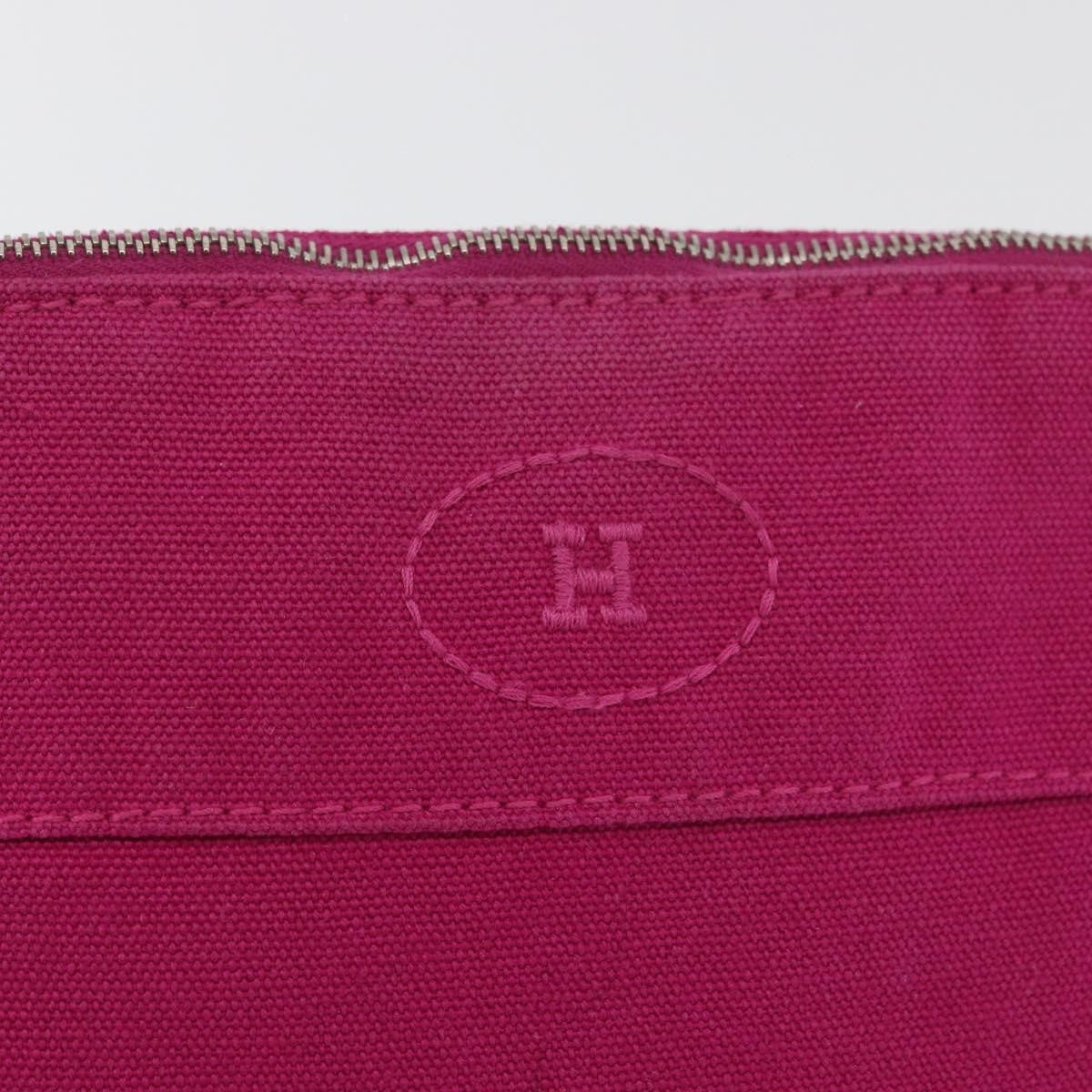 Hermes Bolide Travel Pouch Canvas Pink Canvas Clutche & Pouche Bag (Pre-Owned)