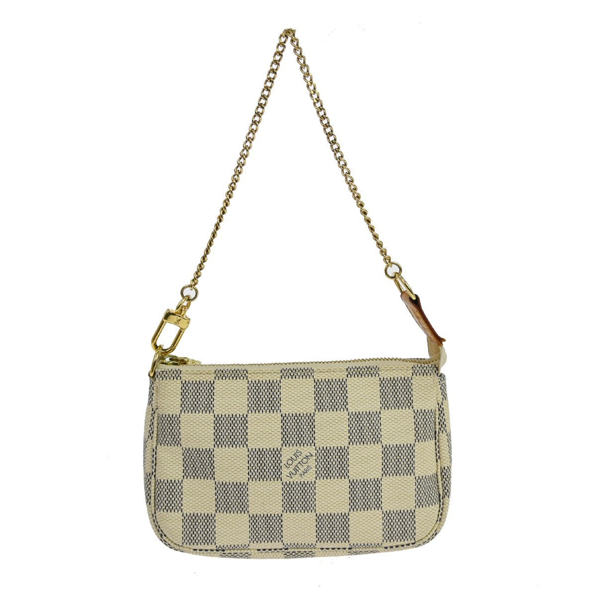 Louis Vuitton Mini Pochette Accessoires Damier Canvas White Canvas Clutche & Pouche Bag (Pre-Owned)