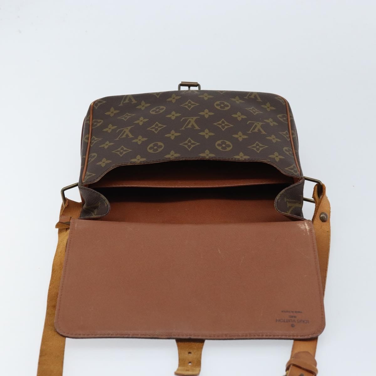 Louis Vuitton Cartouchiere Handbag Monogram Canvas Brown Canvas Shoulder Bag Bag (Pre-Owned)