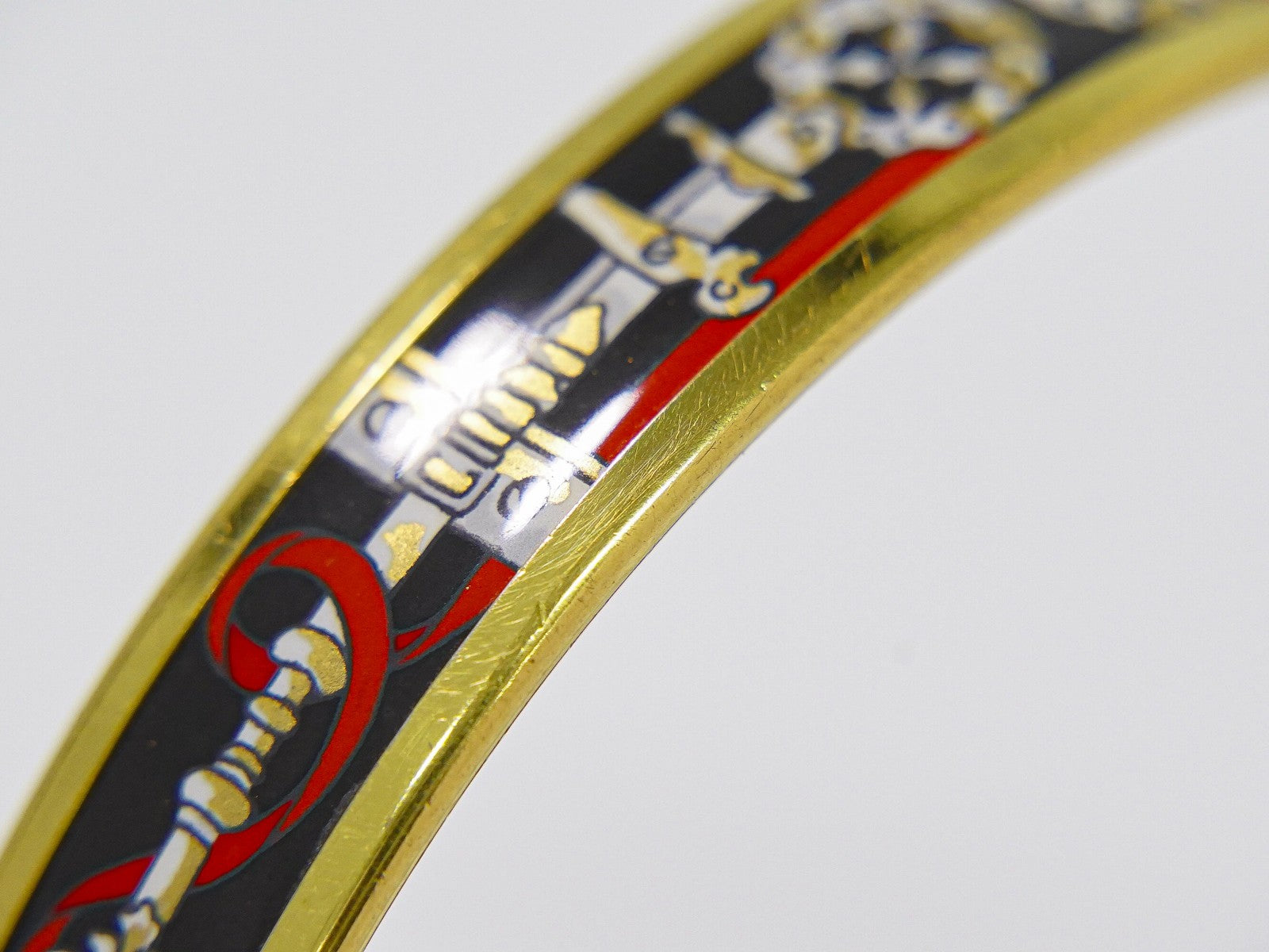 Hermes Enamel Bracelet Metal And Enamel Multicolour Gold_Plated Bracelet Jewelry (Pre-Owned)