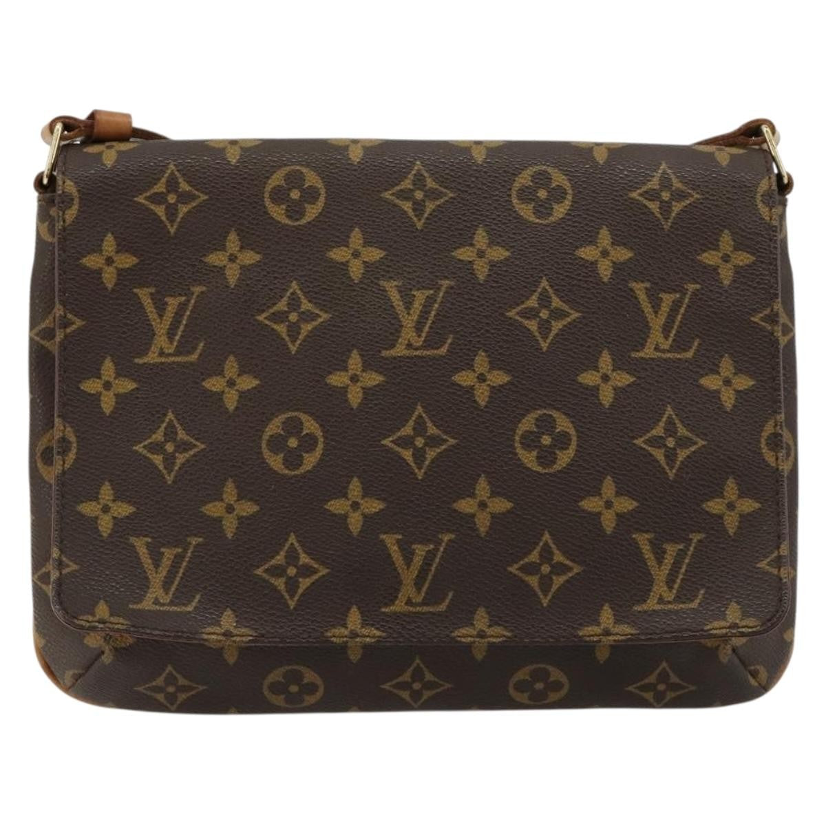Louis Vuitton Musette Tango Handbag Monogram Canvas Brown Canvas Shoulder Bag Bag (Pre-Owned)