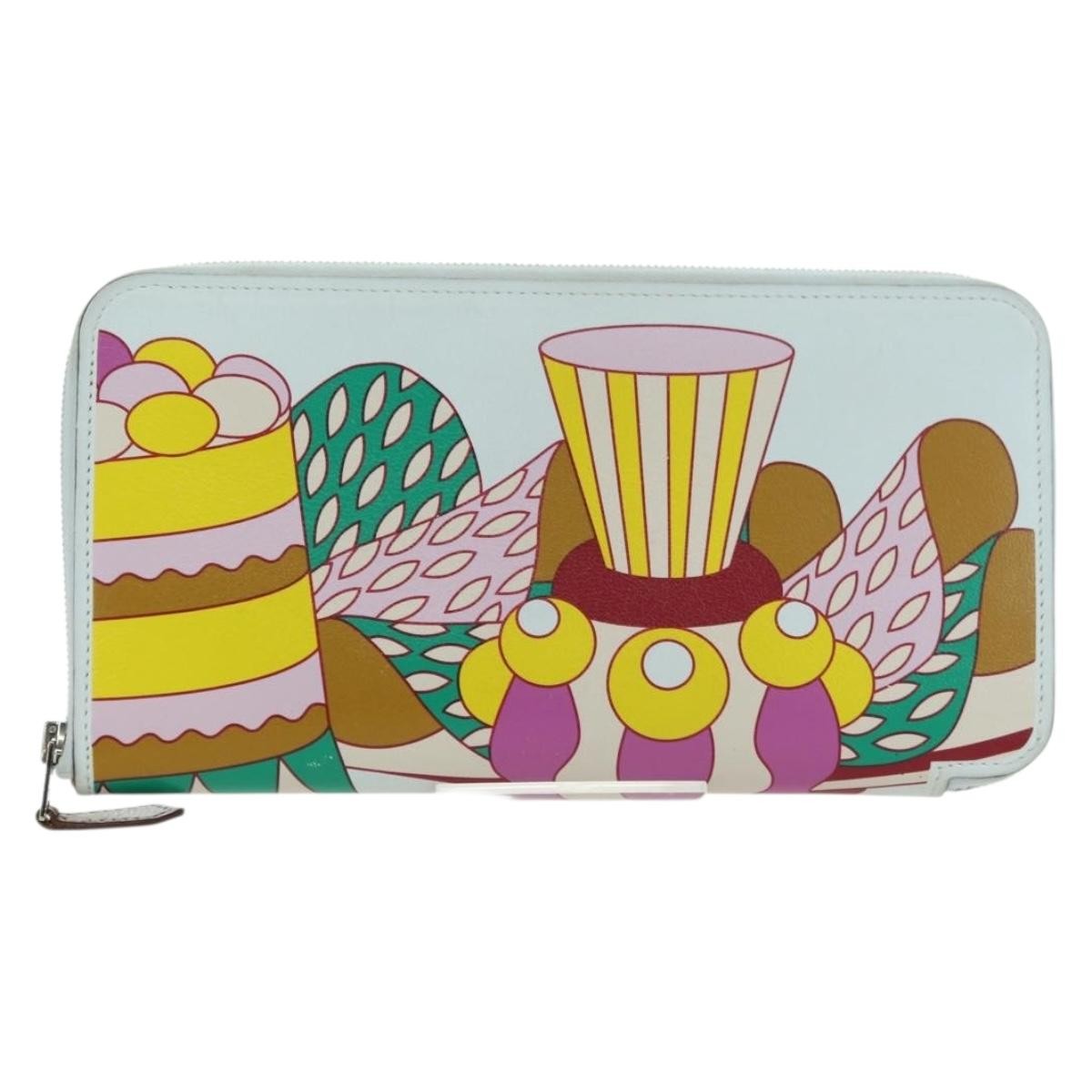 Hermes Azap Zip Around Wallet Printed Leather Multicolour Leather Wallets Accessory (Pre-Owned)