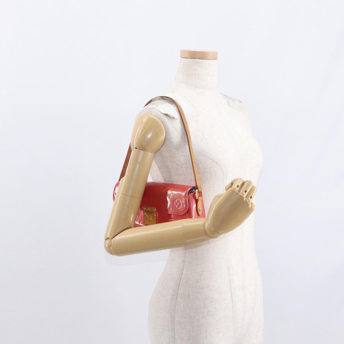 Louis Vuitton Malibu Street Handbag Monogram Vernis Red Patent_Leather Handbag (Pre-Owned)