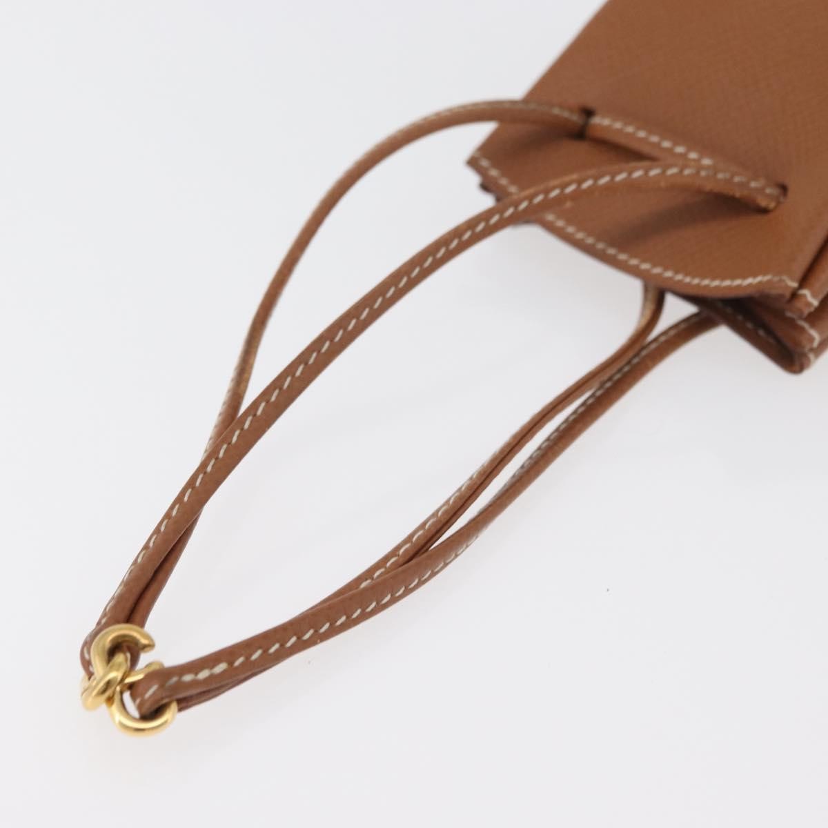 Hermes Vespa Pouch Leather Brown Leather Clutche & Pouche Bag (Pre-Owned)