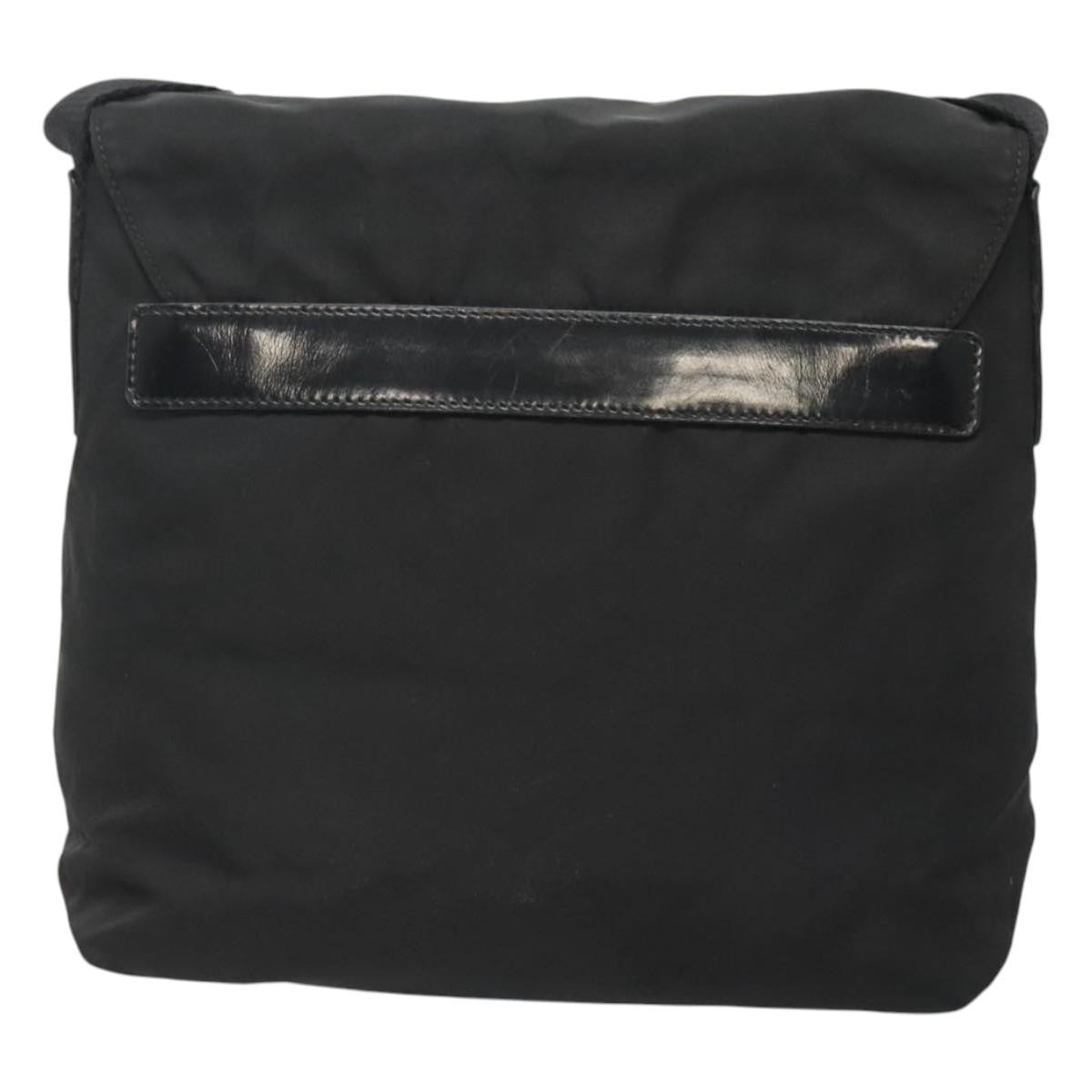 Prada Buckle Messenger Bag Tessuto Black Nylon Shoulder Bag Bag (Pre-Owned)