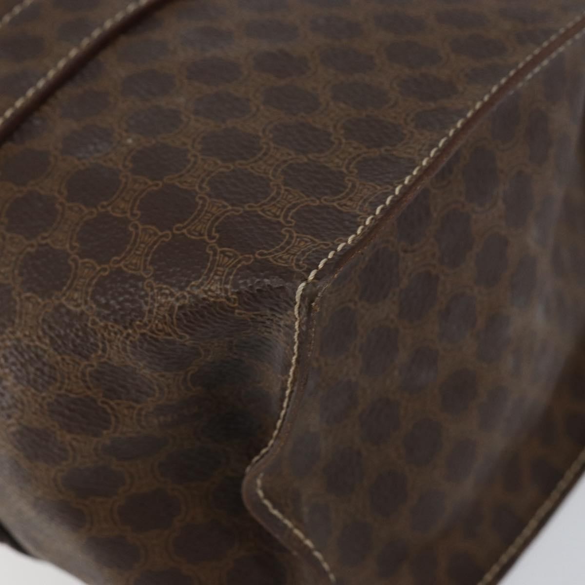 Celine Vintage Macadam Tote Bag Canvas Brown Canvas Tote Bag Bag (Pre-Owned)