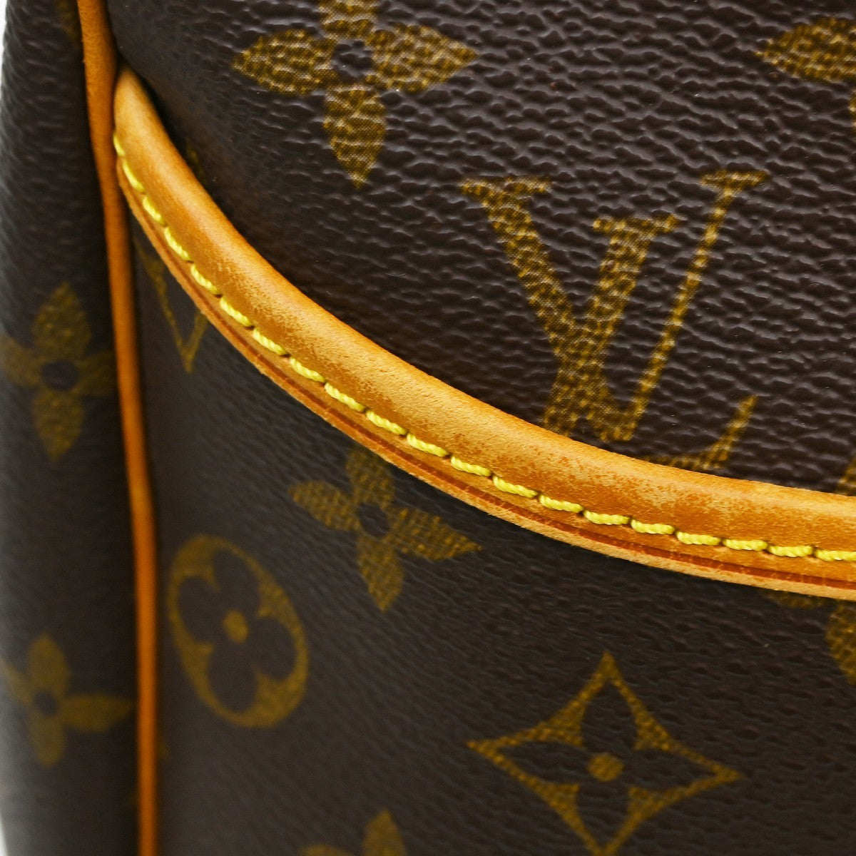 Louis Vuitton Deauville Handbag Monogram Canvas Brown Canvas Handbag (Pre-Owned)