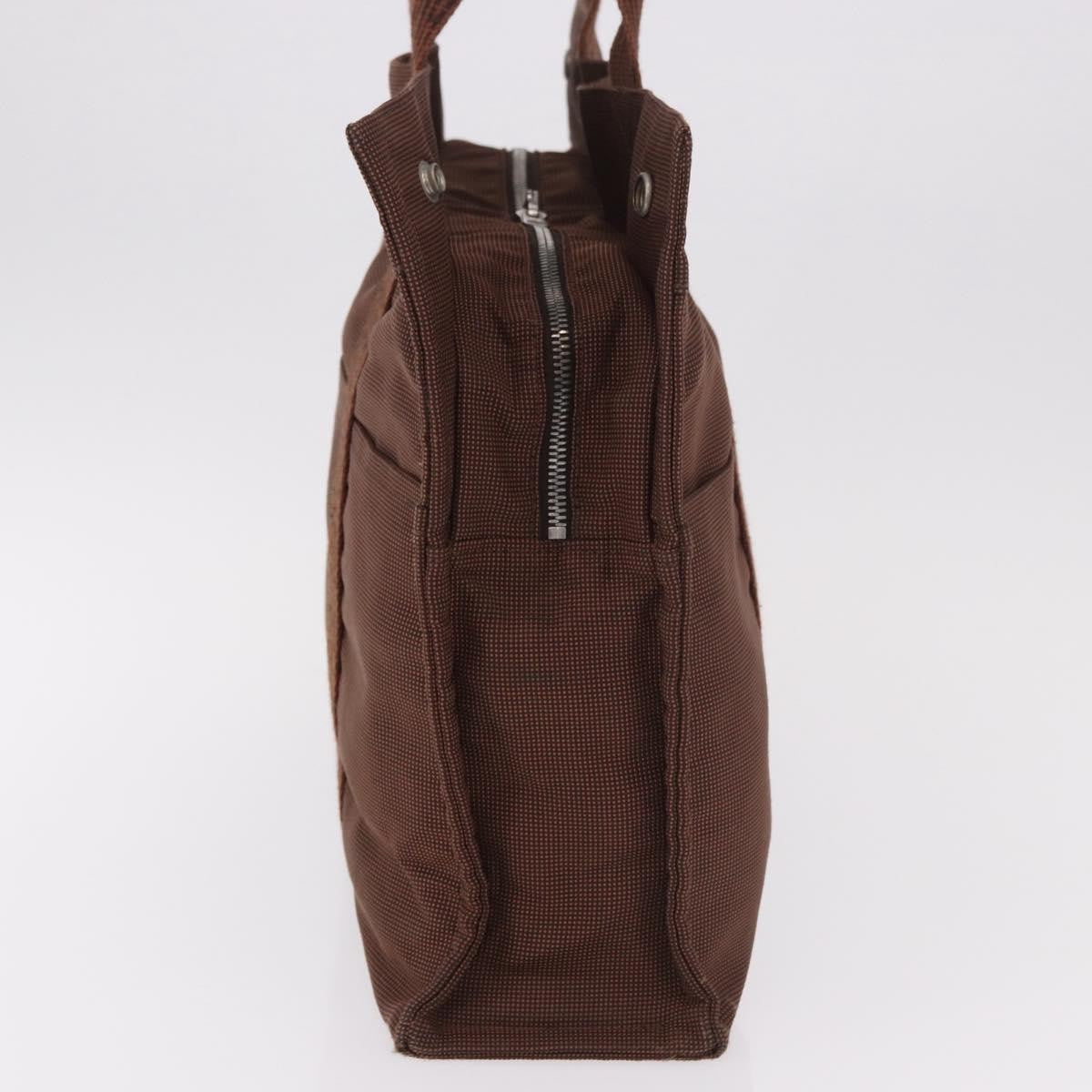 Hermes Fourre Tout Tote Canvas Brown Canvas Tote Bag Bag (Pre-Owned)