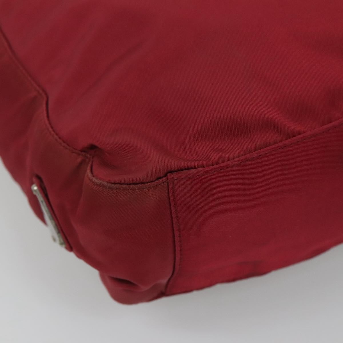 Prada Vintage Zip Tote Tessuto Red Nylon Tote Bag Bag (Pre-Owned)