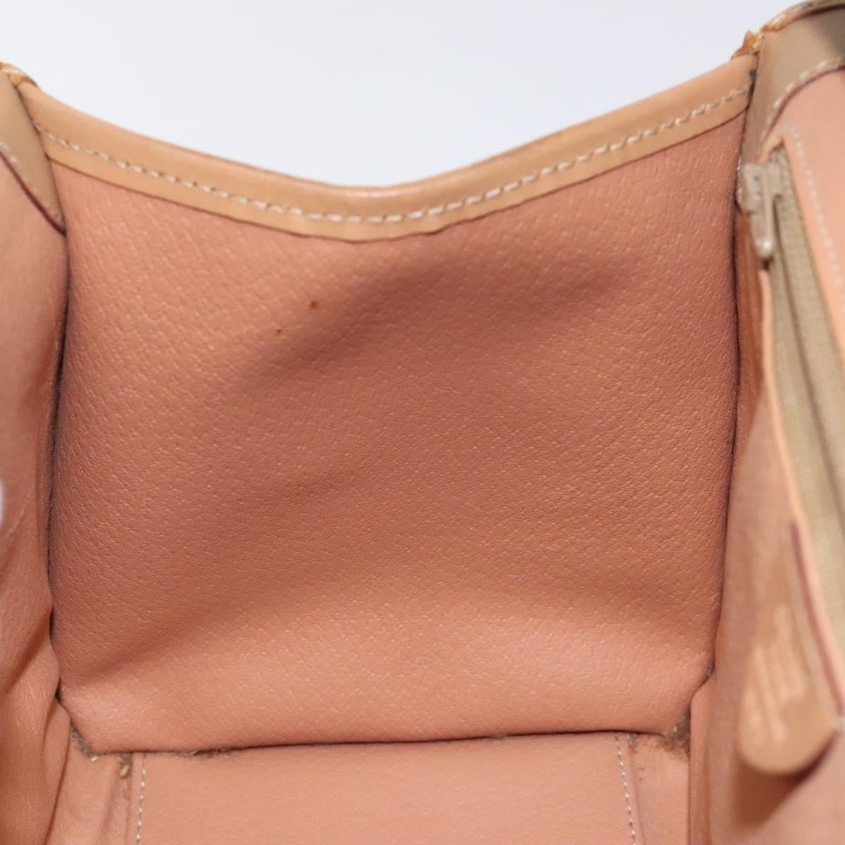 Celine Vintage Macadam Handbag Canvas And Leather Brown Canvas Handbag (Pre-Owned)