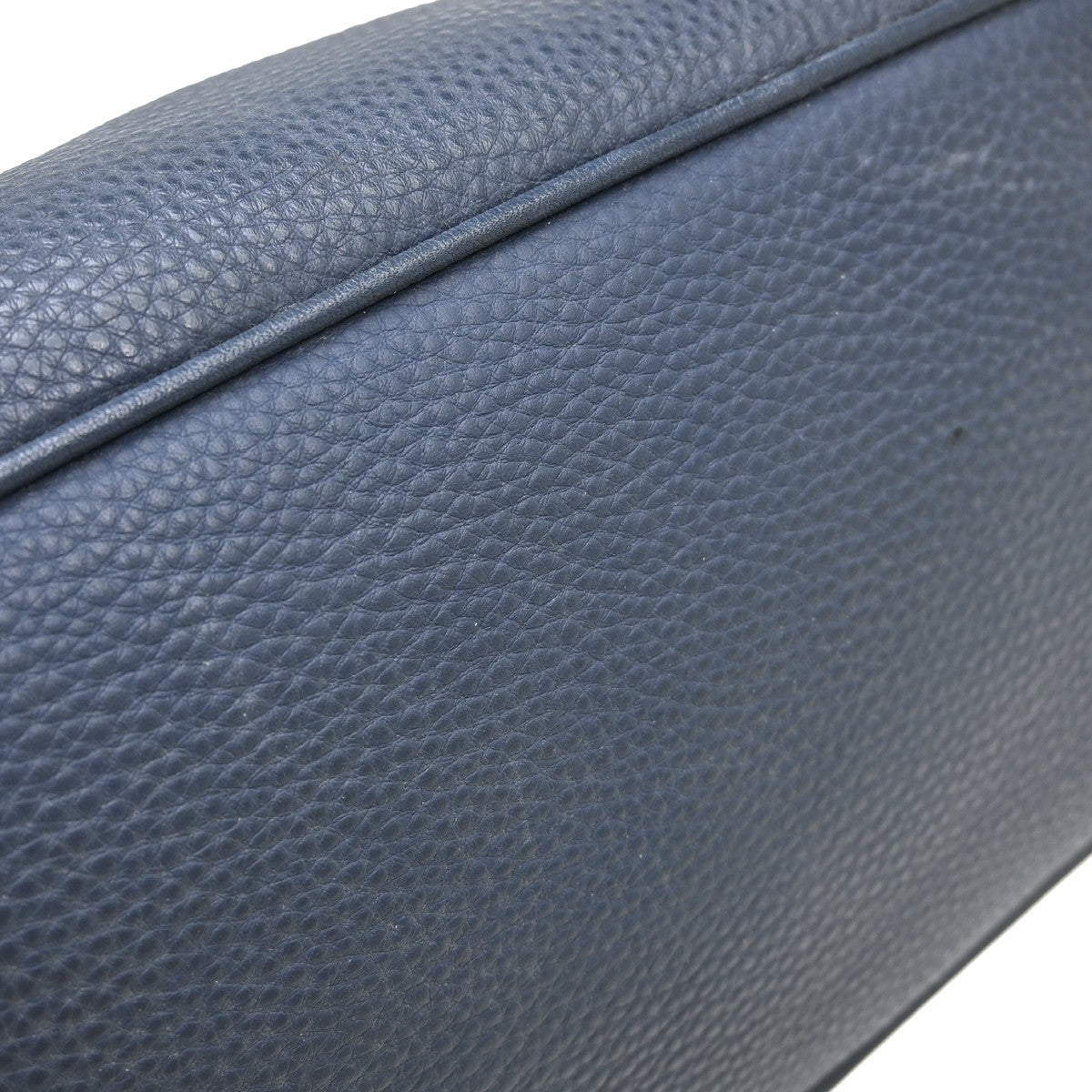 Prada Double Zip Convertible Tote Saffiano Leather Blue Leather Handbag (Pre-Owned)