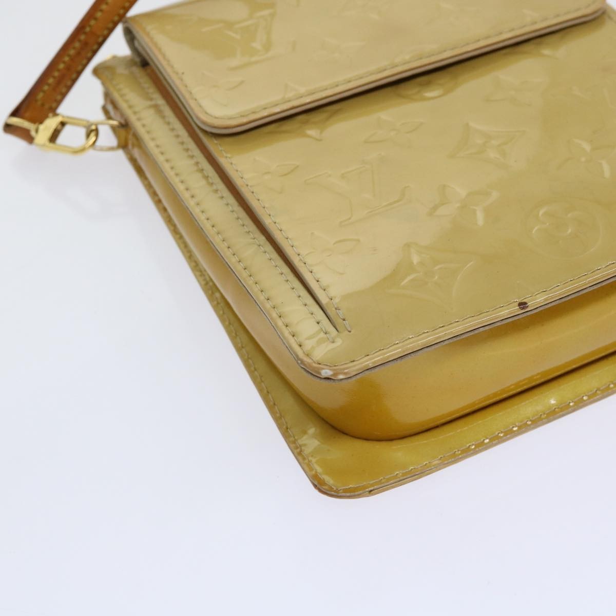 Louis Vuitton Mott Handbag Monogram Vernis Beige Patent_Leather Clutche & Pouche Bag (Pre-Owned)