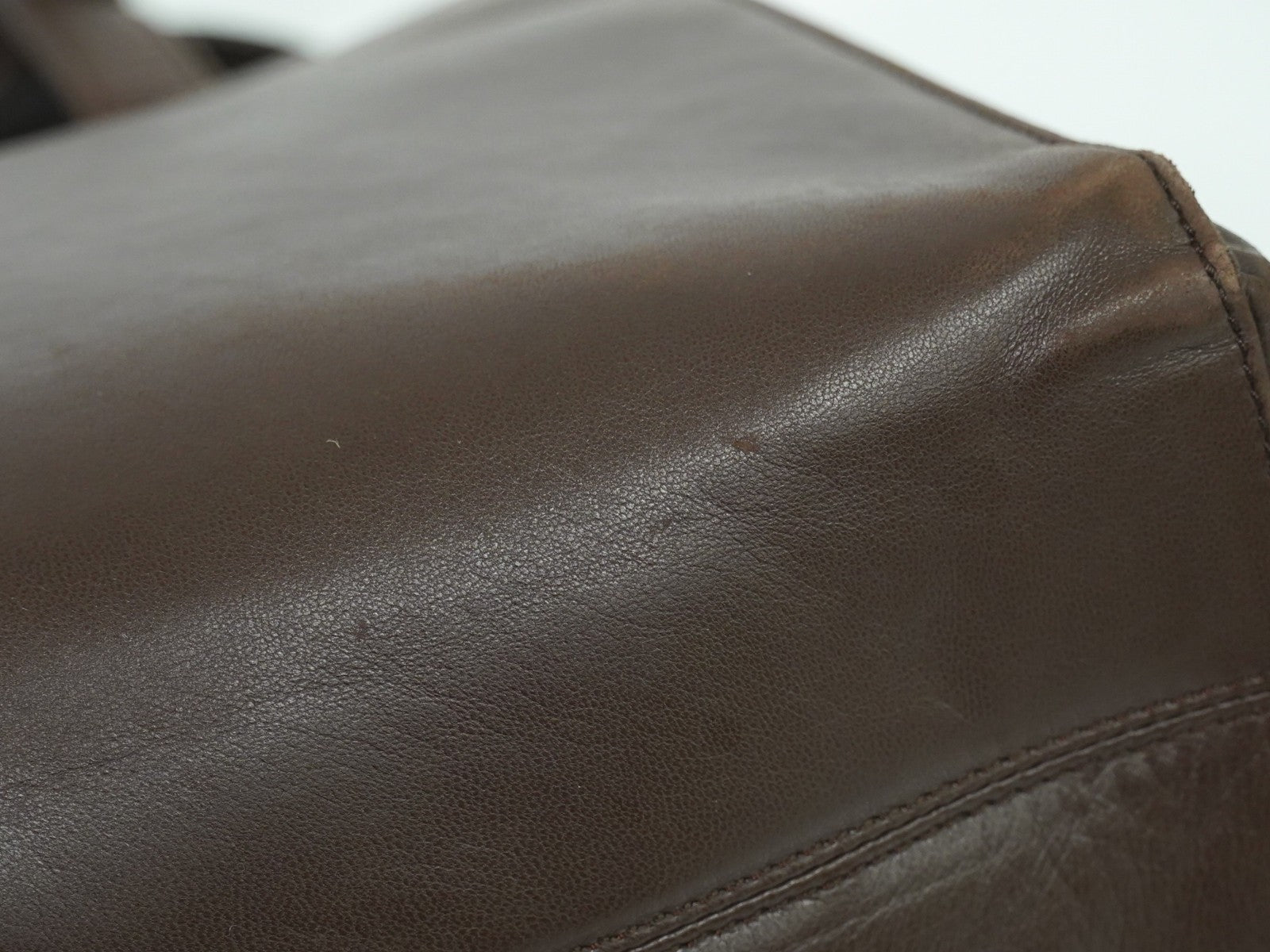 Loewe Vintage Anagram Handbag Leather Brown Leather Handbag (Pre-Owned)
