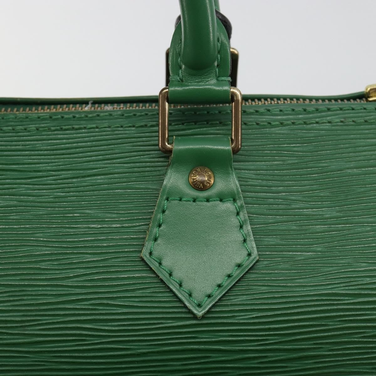Louis Vuitton Speedy Handbag Epi Leather Green Leather Handbag (Pre-Owned)