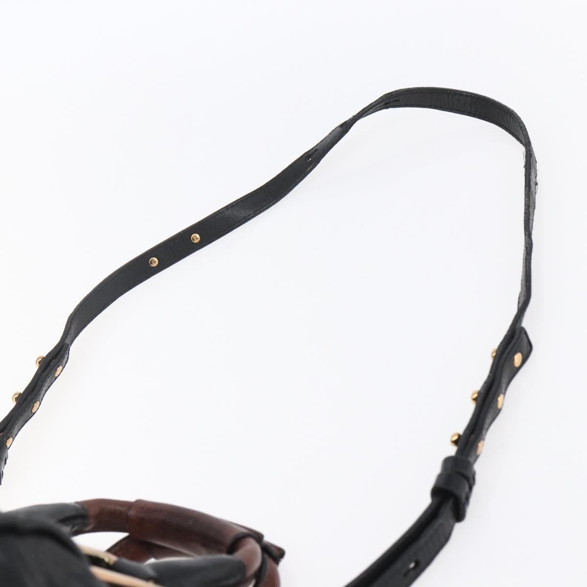 Chloe Ethel Handbag Leather Black Leather Handbag (Pre-Owned)