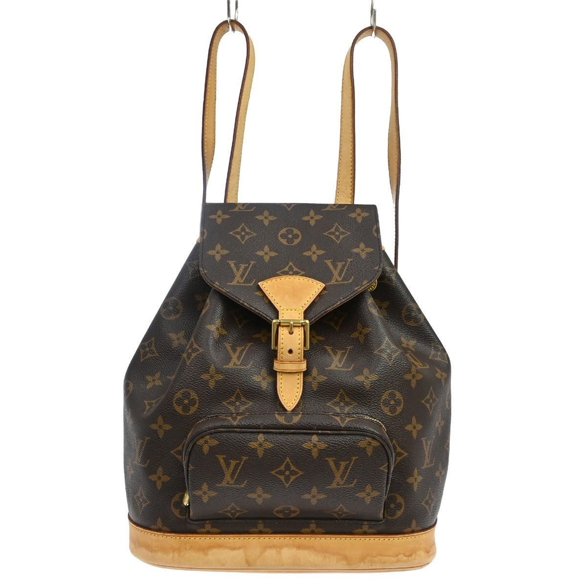 Louis Vuitton Vintage Montsouris Backpack Monogram Canvas Brown Canvas Backpack Bag (Pre-Owned)