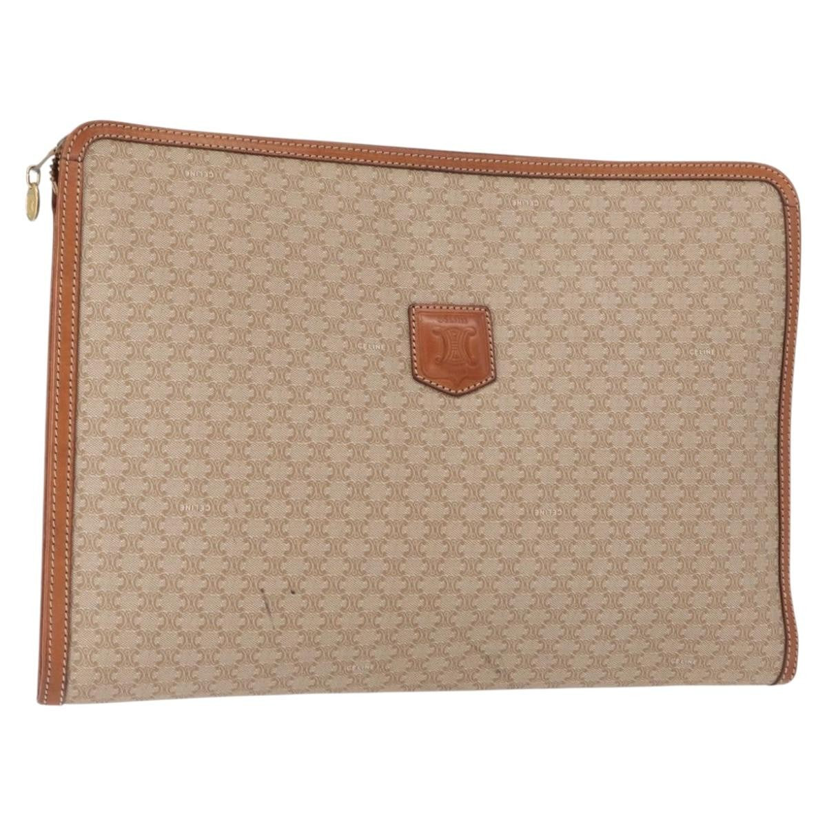 Celine Macadam Pochette Clutch Beige Pvc Clutche & Pouche Bag (Pre-Owned)