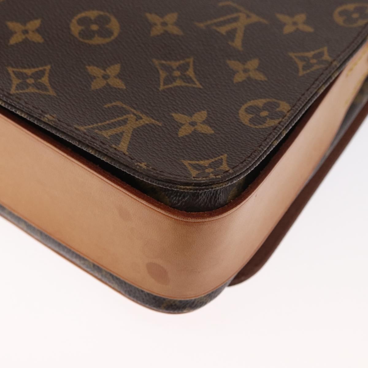 Louis Vuitton Cartouchiere Handbag Monogram Canvas Brown Canvas Shoulder Bag Bag (Pre-Owned)