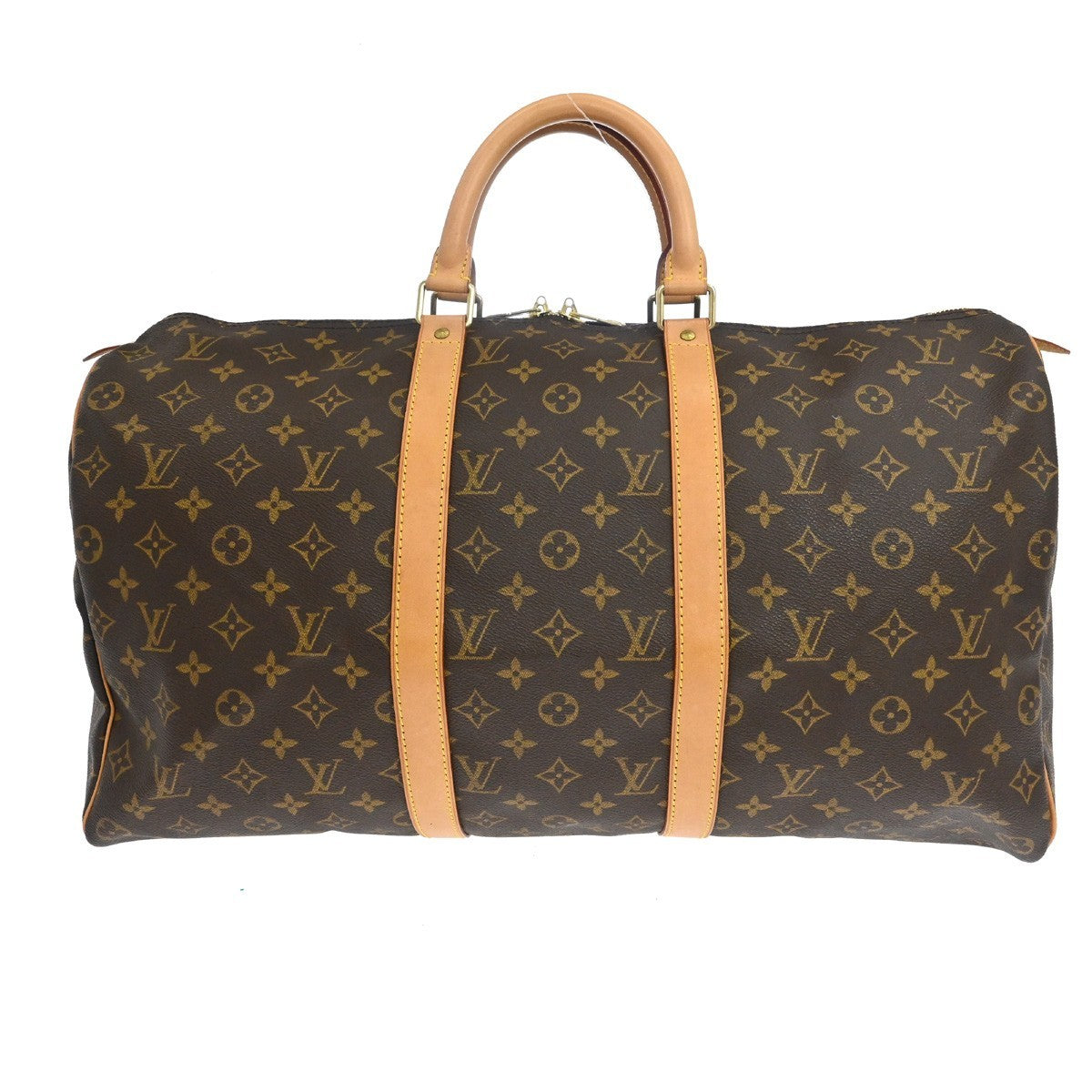 Louis Vuitton Keepall Bag Monogram Canvas Brown Canvas Travel Bag Bag (Pre-Owned)