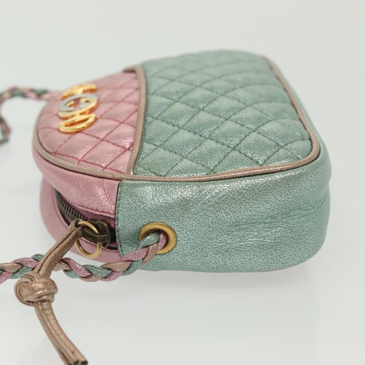 Gucci Trapuntata Camera Shoulder Bag Quilted Laminated Leather Multicolour Leather Shoulder Bag Bag (Pre-Owned)