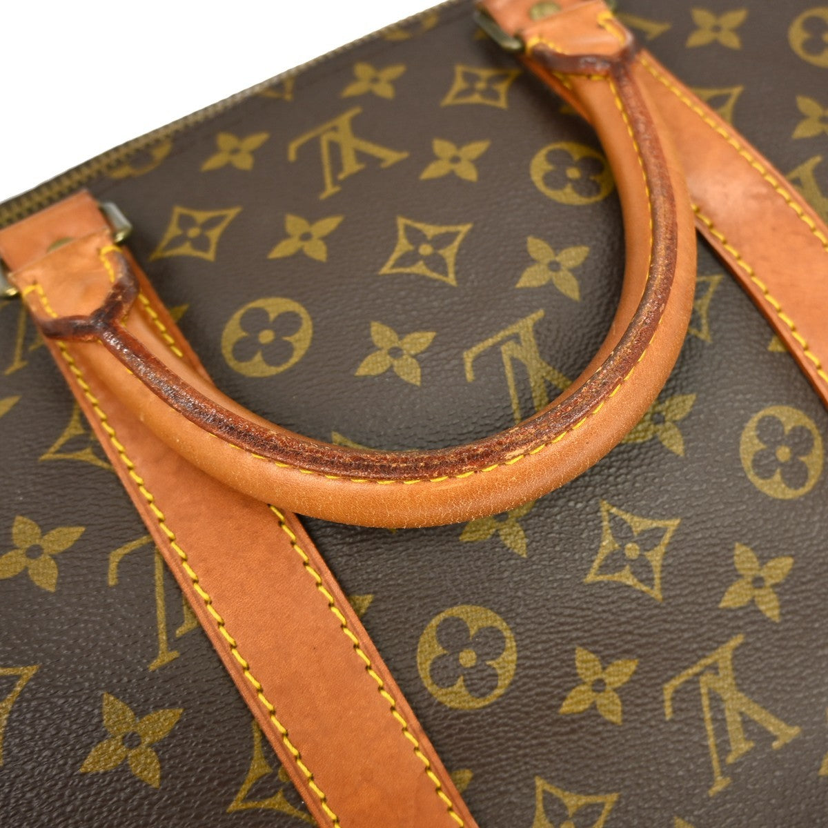 Louis Vuitton Keepall Bag Monogram Canvas Brown Canvas Travel Bag Bag (Pre-Owned)