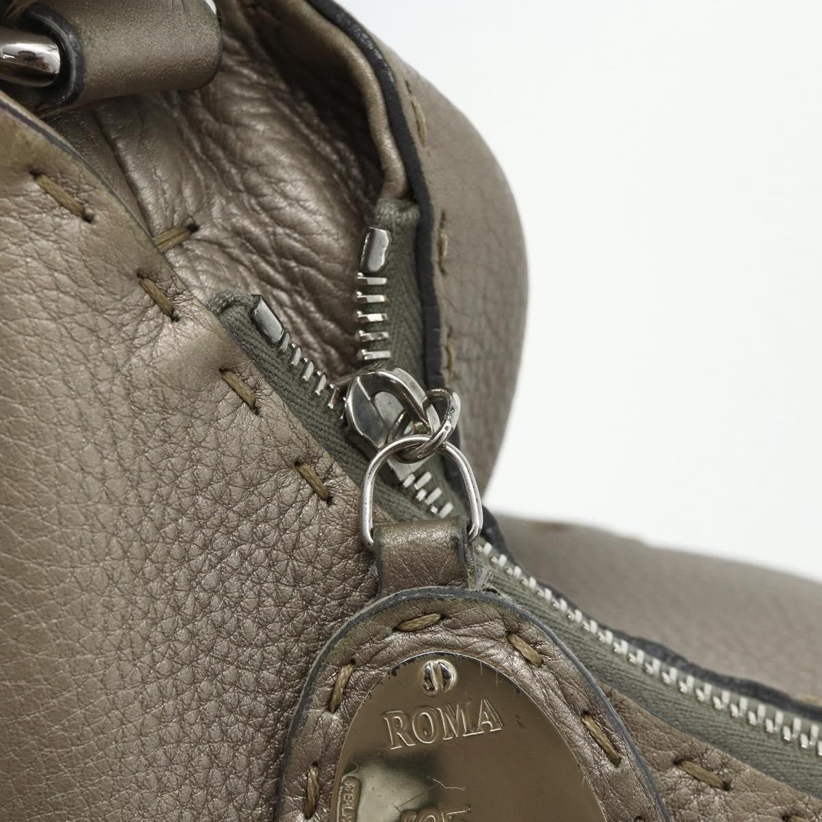 Fendi Selleria Hobo Leather Metallic Leather Shoulder Bag Bag (Pre-Owned)